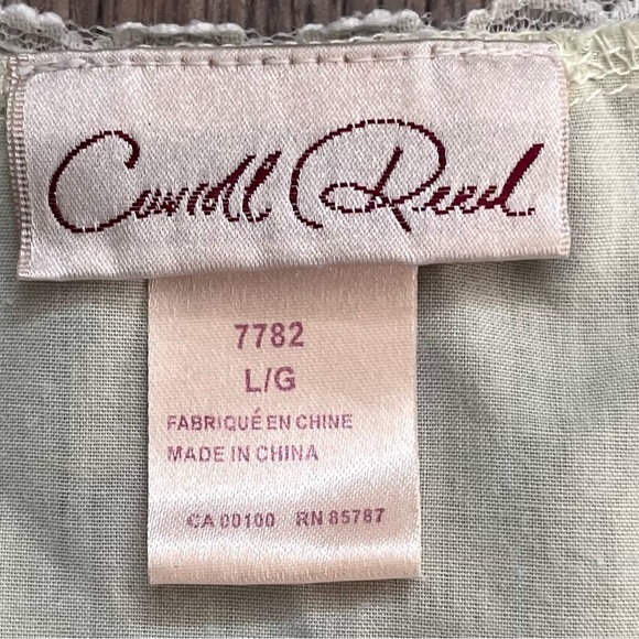 Vintage Carroll Reed Floral Embroidered Yellow Nightgown with Lace Detailing - Picture 2 of 10